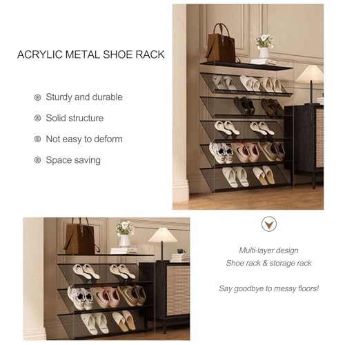 Étagère à chaussures verticale dorée de 75 x 79 cm pour entrée chic - 8