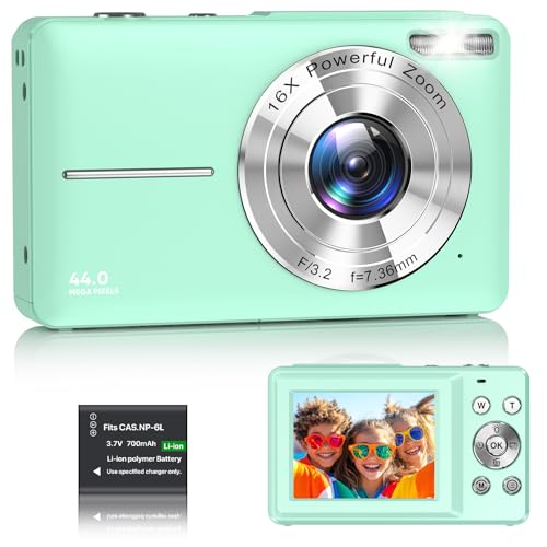 Digital Camera 1080P FHD 44MP with 16X Zoom - Green