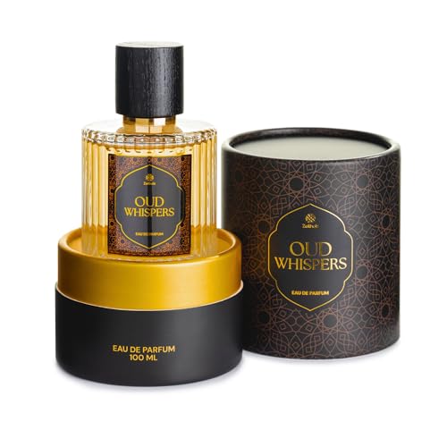 Parfum Oud – Oud Whispers Eau de Parfum 100ml – Fragrance Ambrée Douce et Boisée – Parfum Arabe Unisexe Longue Tenue avec Safran, Rose, Vanille et Encens – Parfum Chaud et Élégant par Zeitholz