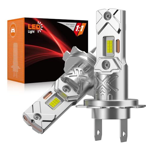 PAERKU Lampadine LED H7 per Automobili Come Abbaglianti e Anabbaglianti, 6500K Bianco Freddo 18000LM Sostituzione Lampada Alogena, Fanless Design, Plug and Play (2 pezzi)