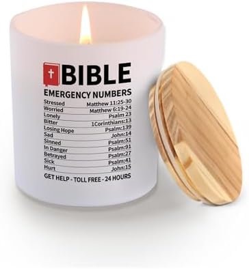 Bible Emergency Numbers Candle Christian Gifts Pastor Minister Bi...