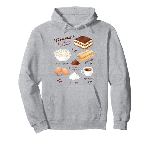 Tiramisú Receta tee Dolce Italiano Espresso Coffee Tradition Sudadera con Capucha