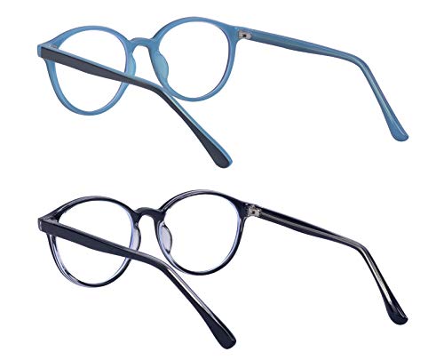 Image of Square Blue Light Blocking Glasses 2 Pack for Kids Clear Computer Blocking Glasses For Boys Girls Age 3-12
