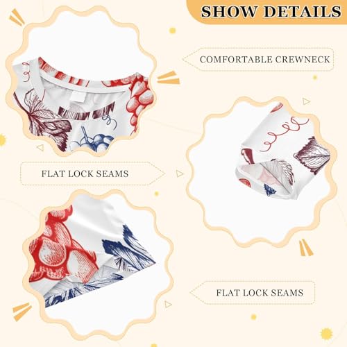 Grapes Sketch White Boy's Rash Guard Swim Shirt Long Sleeve Sun Shirt for Kids Toddlers UPF50+3