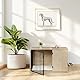 Relaxdays Hundekäfig, für Zuhause, HBT: 65,5x102x60 cm, 2 drehbare Näpfe, Hundebox Holzoptik, MDF & Stahl, grau/schwarz