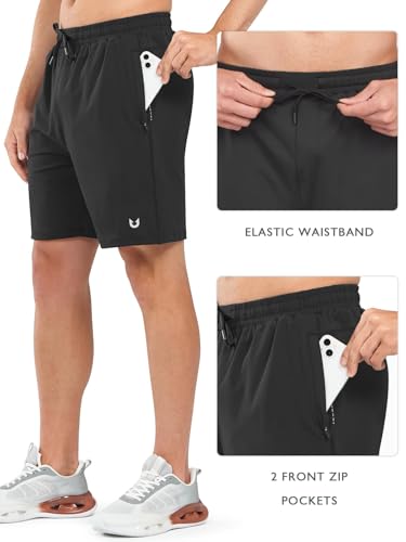 NORTHYARD Men's 7" Gym Shorts Knit Athletic Tennis Shorts for Men with Zipper Pockets for Workout Athletic Training4