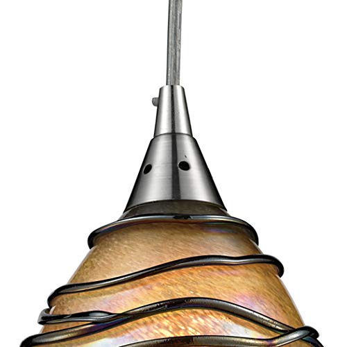 Elk Home 31142/1-Led Vines Configurable Multi Satin Nickel Finish Pendant Light, 30W X 9D X 6H #TOP4