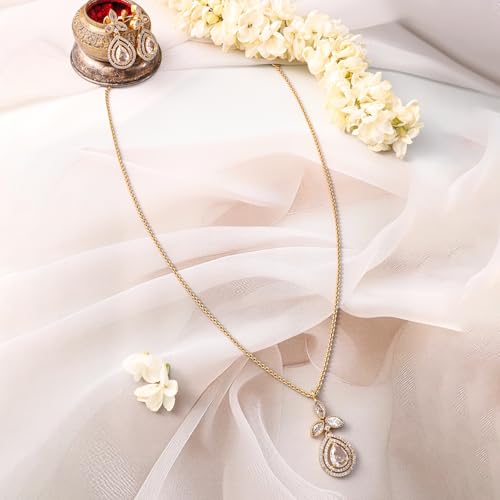 Image of Rubans AD Zircon Chic Pendant Necklace for Woman Stylish
