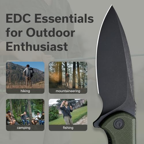 Image of CIVIVI Mini Praxis Folding Pocket Knife, 2.98 inch D2 Steel Blade G10 Handle Small EDC Knife with Pocket Clip for Men Women, Sharp Camping Survival Hiking Knives C18026C-1
