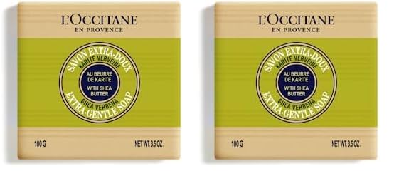L'OCCITANE - Jabón extrasuave Karité Verbena - 100 g - Fabricado en Francia (Paquete de 2)