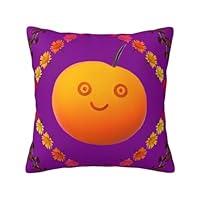 GGsdaf Smiley Orange Pillow 18x18in Decorative throw pillows suitable for sofas living rooms balconies bedrooms etc