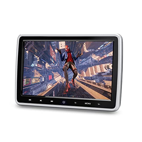 XTRONS Car DVD Players 10.1 Inch Grade-A TFT Screen Portable Car Headrest CD Player with Mounting Brackets Support HDMI Input, USB SD, AV in & Out, Region Free, IR, 32 Bit Games