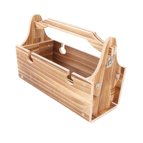 Panier de pique-nique pliable bois transformable table vin - 4