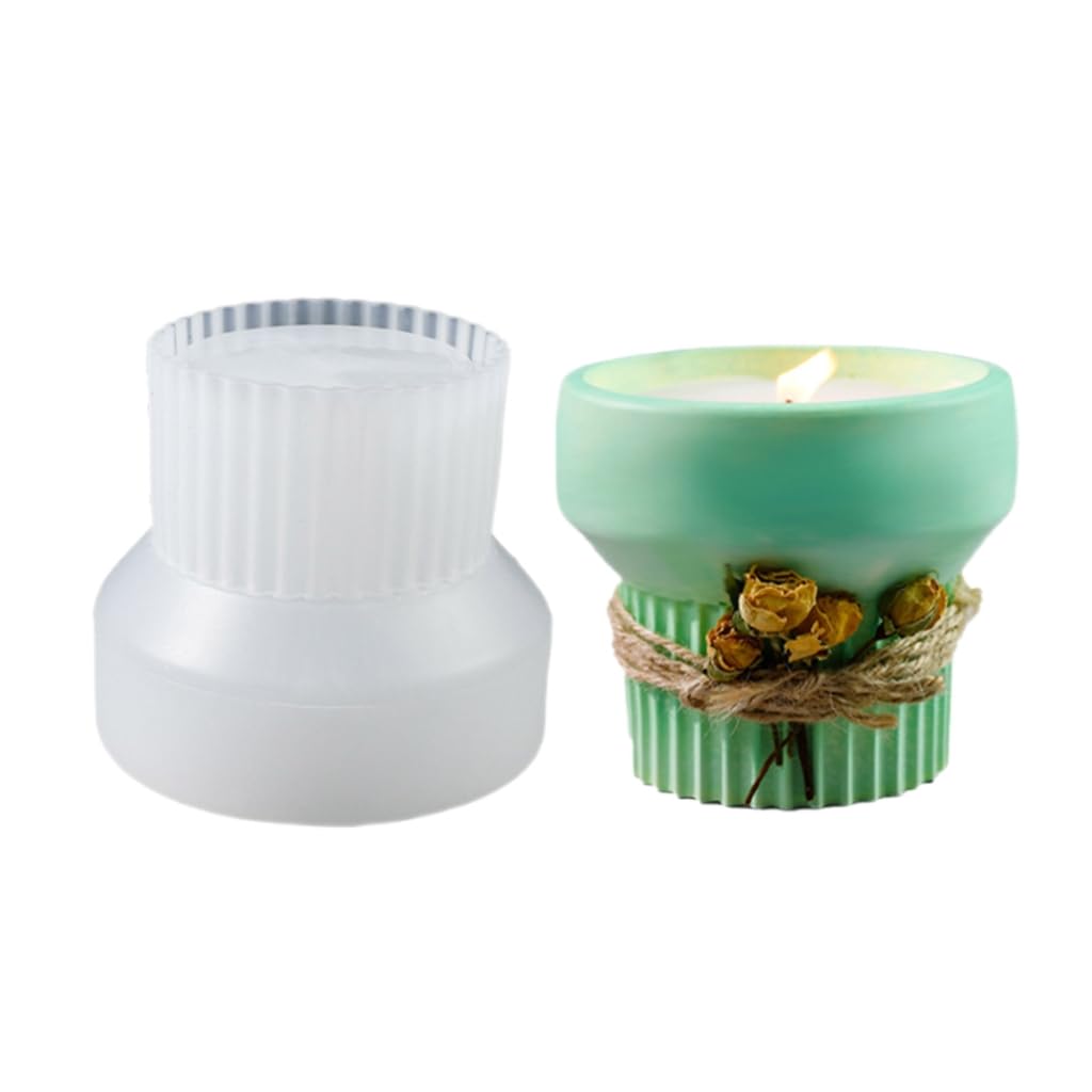 Moule en silicone pour bougeoir de gypse et bougies chauffe-plat