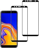 Eachy Verre Trempé Samsung Galaxy J6 Plus/Samsung Galaxy J4 Plus,[2 Pièces] Samsung Galaxy J6 Plus/J4 Plus(SM-J610/SM-J415) Protection Ecran Couverture Complète Protecteur d'écran 6,0 pouces-Noir
