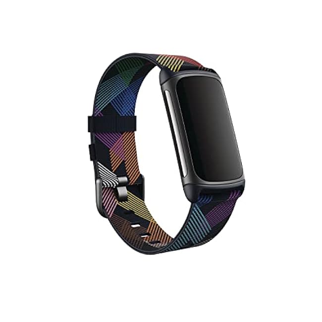 Fitbit Charge 5 & 6 Woven Band,Prism Pride,Small