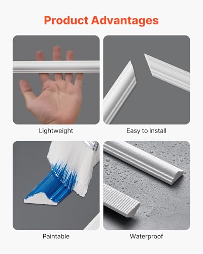 VEVOR Molduras Decorativas para Pared en blanco para interiores sofisticados 5