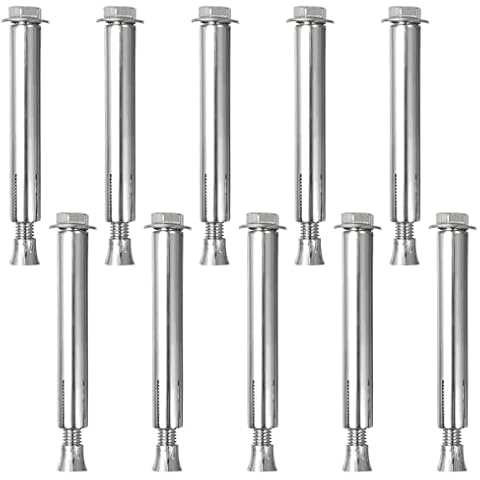 POPETPOP Screws Steel Spikes Bolt Anchors for Bumps, 10pcs Expansion Bolt Asphalt Concrete Roads Anchor Bolt for Driveway Bolts Cover