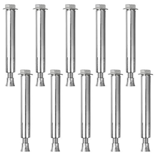 POPETPOP Speed Bump Screws : 10Pcs Heavy Duty Expansion Bolts Iron Expansion Screws for Asphalt Concrete Driveway