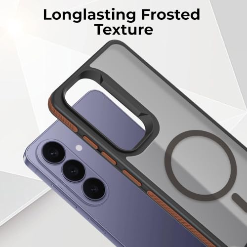 Image of A rtistque Compatible with MagSafe Frosted Ultra Matte Back Cover Case for Samsung Galaxy S26 5G | Smooth Grip Sides | Stylish Protective Design | Raised Camera Edges | S26 Back Cover - Brown
