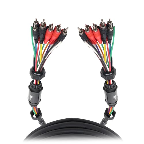 Prox XC-MEDOOZA75 Medusa Style 75' 10 RCA Ch 3 Power Cable for Marine Car Audio