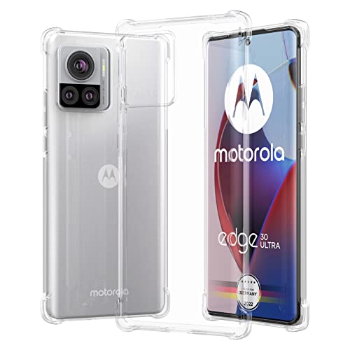 Image of SHOPBYSHOP for Back Case Cover Bumper Flexible Silicone Transparent Back Cover for Motorola Edge 30 Ultra - Transparent