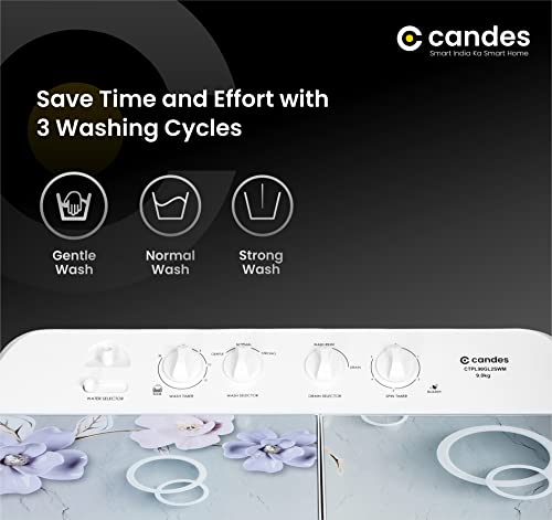 Image of Candes Washing machine Variation (9.0 Kg, Blue & White)