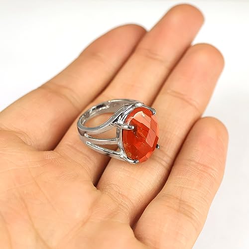 Image of Reiki Crystal Products Adjustable Rings, Round Cutting, Amethyst, Black Tourmaline, Goldstone brown, Green Jade, Lapis Lazuli, Opalite, Red Jasper, Rose Quartz, Tiger eye, Gemstone Ring