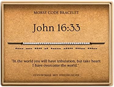 John 16:33 Bible Verse Bracelets Gifts for Women religious bracelets for women for women