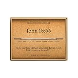 John 16:33 Bible Verse Bracelets Gifts for Women religious bracelets for women for women