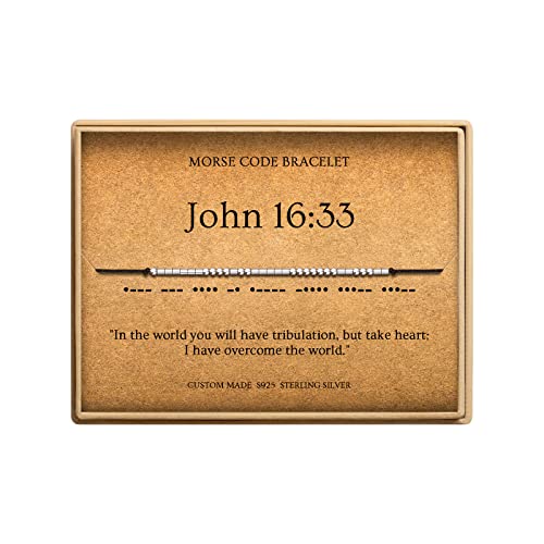 John 16:33 Bible Verse Bracelets Gifts For Women Religious Bracelets For Women For Women #TOP3