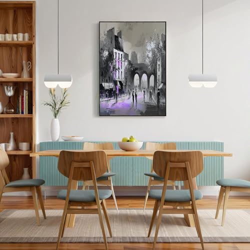 Affiches murale gris style impressionniste rétro sans cadre - 3
