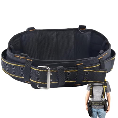Carpenters Tool Belt, Work Belt, Heavy Duty Adjustable Breathable Tool Belts for Men, Holds Most Carpenter and Contractor Bags, Belts for Men