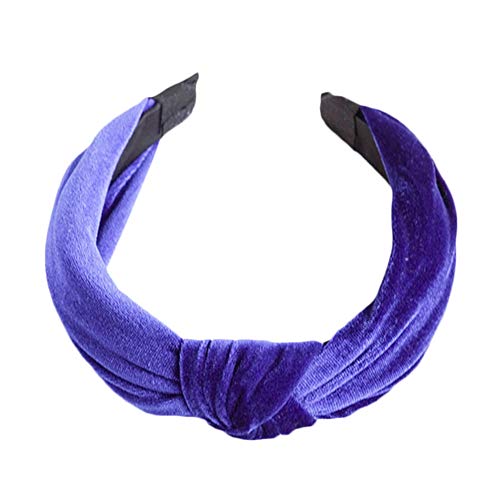 ARTIFUN Bandeau Large de Velours Chaud D'hiver Dames Européennes et Américaines noué à la Main Velours doré Bandeau en Tissu Adulte Laver Face Bandeau Cover