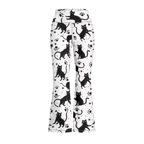 Image of Girls Flare Leggings 5-14T Cute Bell Bottoms for Girl Yoga Pants for Gym