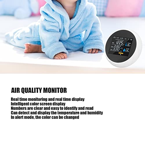 Luchtkwaliteitsmonitor, Luchtkwaliteitsdetector Multifunctioneel USB-opladen voor Luchtkwaliteit voor Temperatuur voor… - Afbeelding 5