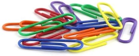Whitecroft Essentials 33301 Value 50mm Paperclip - Assorted Colour (Pack of 125)