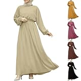 MODSGUE Gebetskleidung Für Frauen Blumenmotiv Muslim-Kleider One-Piece Abaya Mit Reißverschluss Islamischen Kleid Ramadan Traditionelle Kostüm Robe Anzug…