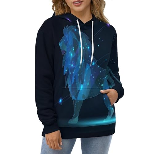 Pull à capuche homme constellation du Lion pour sport running et vêtement décontracté