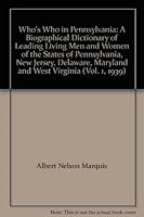 Who's Who in Maryland: a Biographical Dictionary of Leading Living men and Women of the States of Maryland, Pennsylvania, New Jersey, delaware and West virginia-- Volume 1 1939 B00QSSF0IU Book Cover