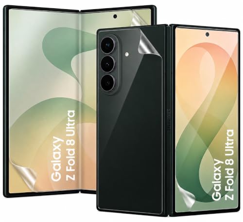 Image of STP FEEL 1 Pack Unbreakable Membrane Screen Protector Guard For Samsung Galaxy Z Fold 8 Ultra 5G, (8 Inch, Front and Back) | Membrane Ultra Smooth Touch with Finger Print Support - 3 Months Warranty