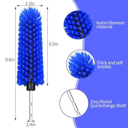 image for DkOvn Drill Brush for Car Wheel and Bottle, Highly Dense and Durable C