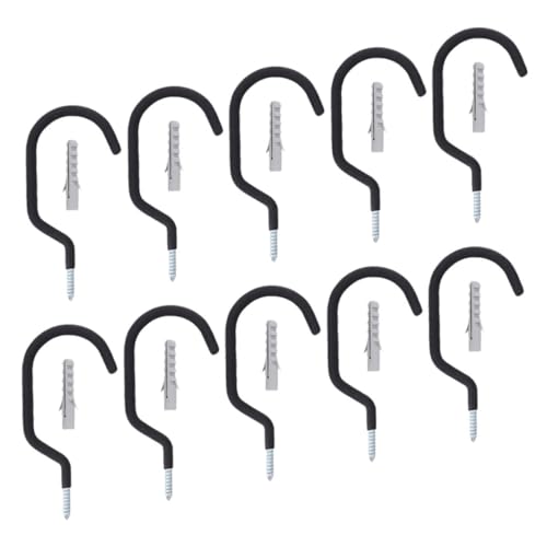 JECOMPRIS 10Pcs Wall Mounted Bicycle Storage Hooks Bike Hangers for Garage Organization Space Saving Design for Home Garden and Warehouse Use