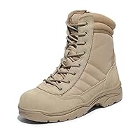 NORTIV 8 Steel Toe Boots for Men Safety Industrial & Construction Military Work Boots Slip Resistant ASTM F2413-18, TROOPER-STL