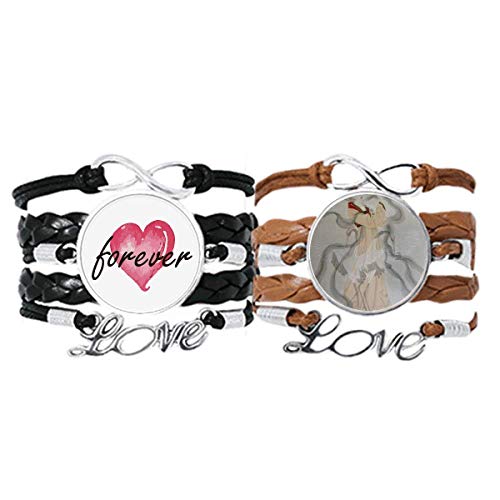 Bracelets en cuir authentique motif peinture chinoise aux finitions artisanales haut de gamme