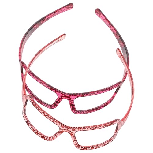 WEKADRIN Bandeaux pour Cheveux Femmes 2 Pièces Taille Unique Design Lunettes Décoratif pour Maquillage Visage Lavage Sport Quotidien