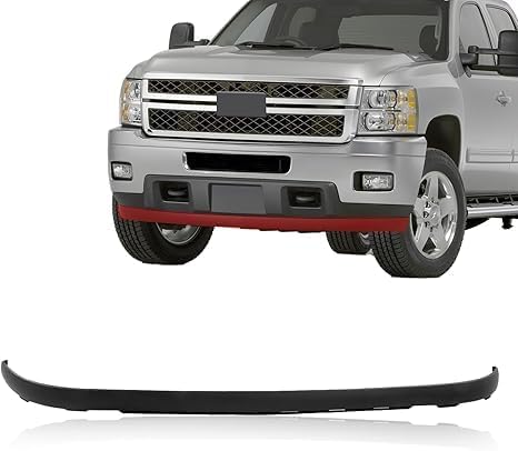 New Aftermarket Front Bumper Valance Extension Deflector Compatible with Chevy 2011-2014 Silverado 2500HD 3500HD GM1095195 20845670