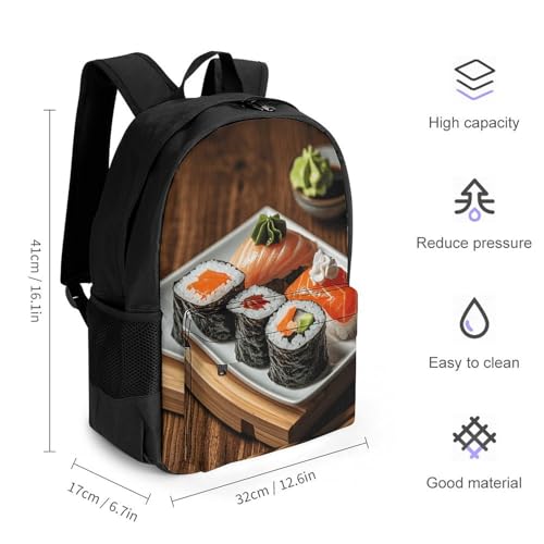 Mochila japonesa negra para sushi para mujer y hombre miniatura 2