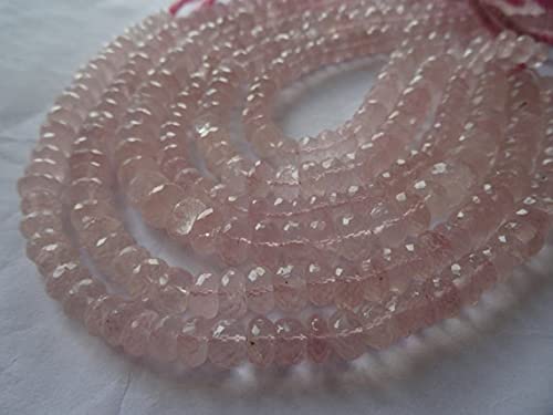 Quartz rose naturel facetté 7-8mm perles rondelles de qualité gemme pour bijoux