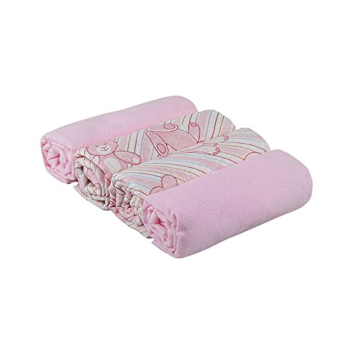 Junior Joy Swaddle Couvertures en Flanelle Pack 4 Rose Cover